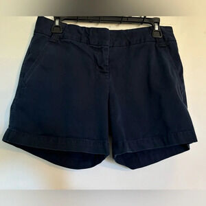 J. Crew‎ Womens Classic Twill Chino Weathered Broken in City Fit Navy Sz 4